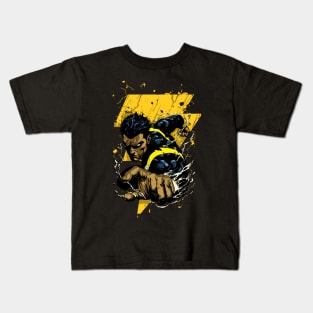 Powerful Black Adam Lightning Force Kids T-Shirt